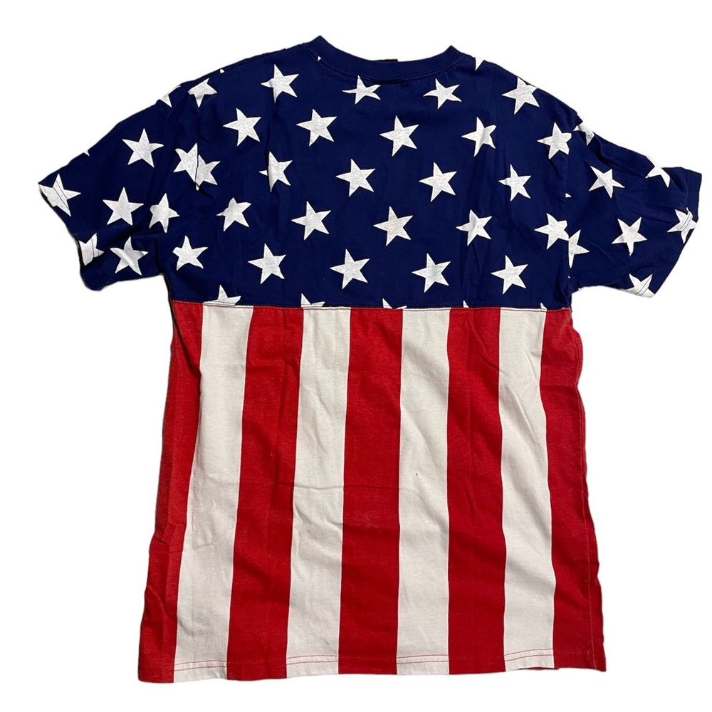 Vintage USA American Flag Washington DC 4th of July T-Shirt Double Sided Graphic - Picture 4 of 6